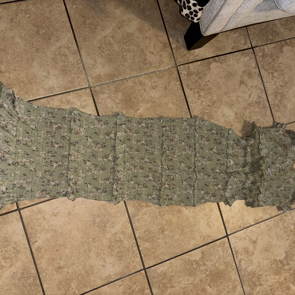 Floral Green Maxi dress size m